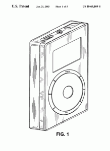 Patentzeichnung zum iPod aus dem Jahr 2001