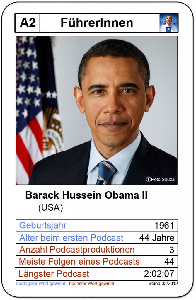 Quartettkarte Barack Obama