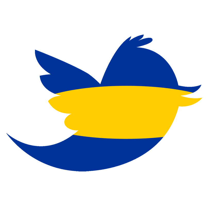 IKEA style colored Twitter Bird